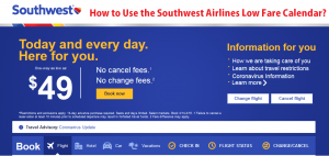 Southwest Airlines Low Fare Calendar: Fare Finder