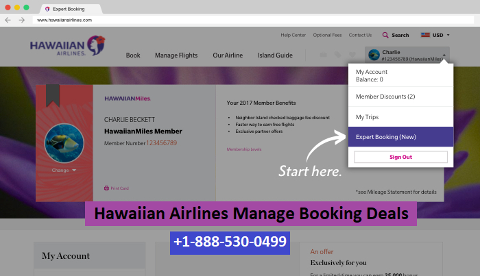 Hawaiian Airlines Manage Booking +1-888-530-0499